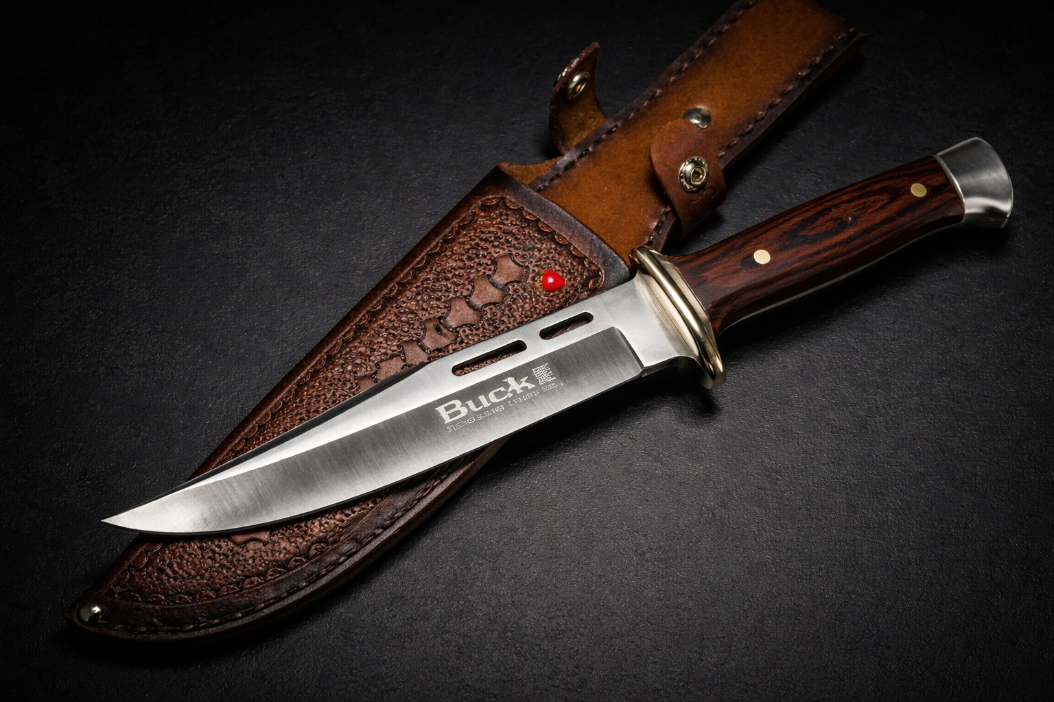 Buck 119 hunting knife close-up
